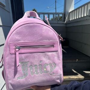 NWT Juicy Couture Velour Big Spender Pink Fondant Backpack